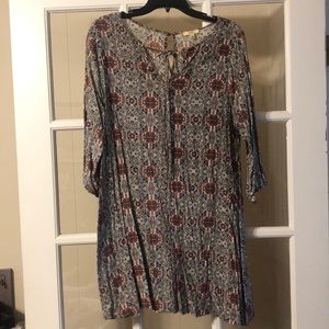 Navy and Red Kori Brand Summer Dress w/ Pockets